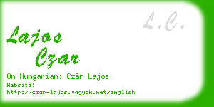 lajos czar business card